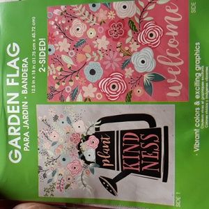 Garden flag. Welcome ...Plant kindness